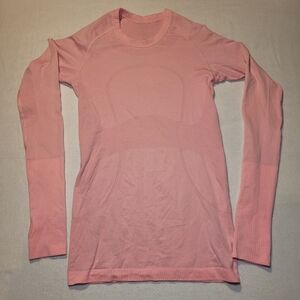 Lululemon Swiftly Long Sleeve Tee Pink Size 4 For Running, Yoga